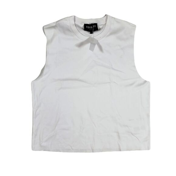 Other - Royalty Maluma Sleeveless T-Shirt Mens Large Solid White Crewneck Latin NEW